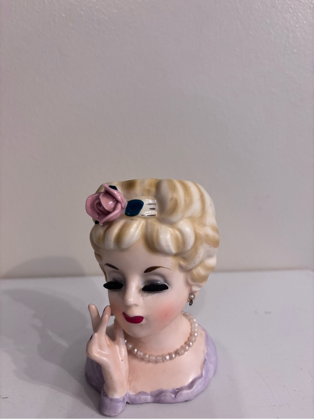 Vintage 1961 Inarco Lady Head Vase - Picture 2 of 6